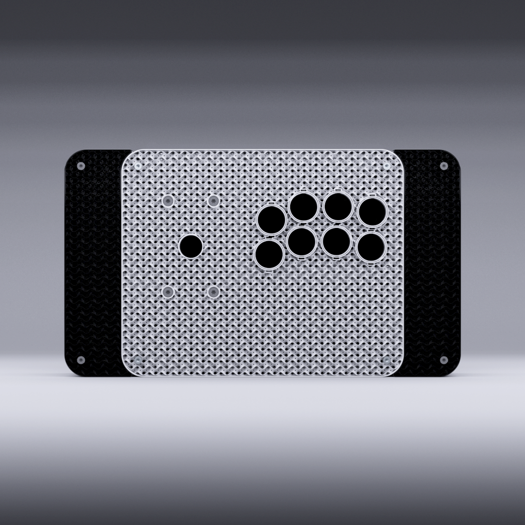 Podium V2 Fight Stick KIT - White Body /Black Wings