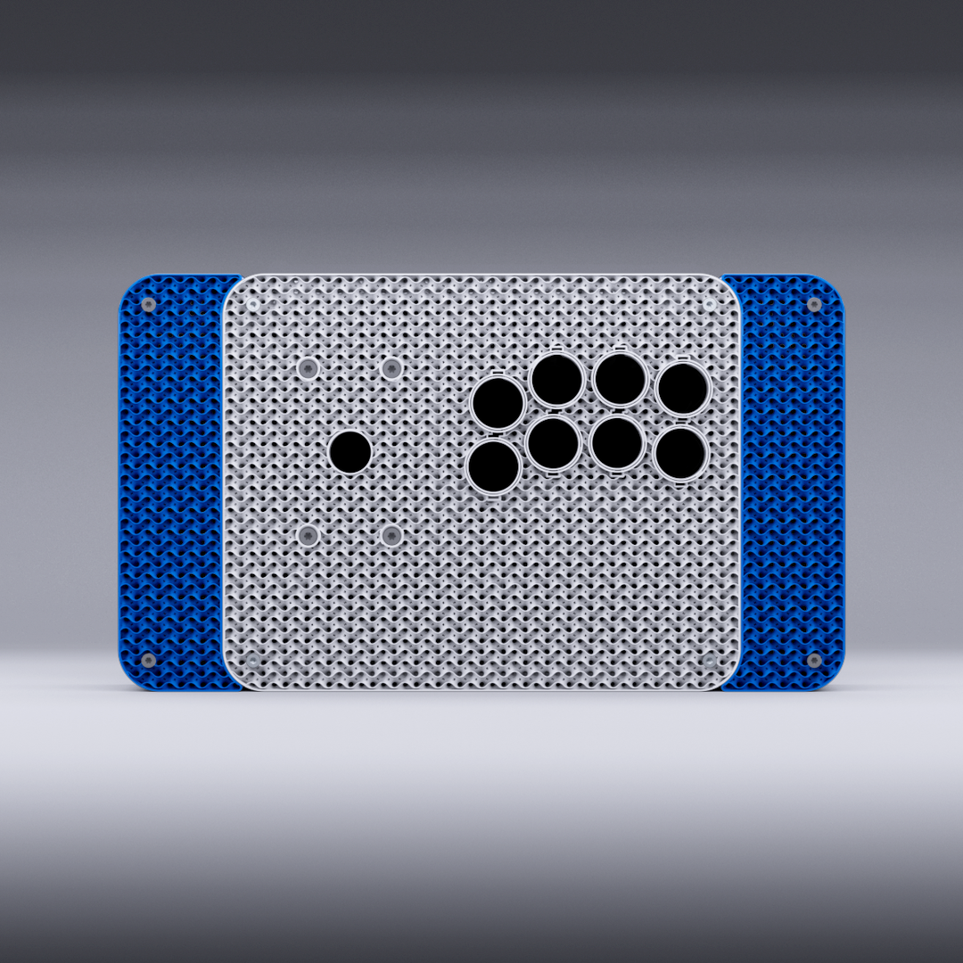 Podium V2 Fight Stick KIT - White Body / Blue Wings