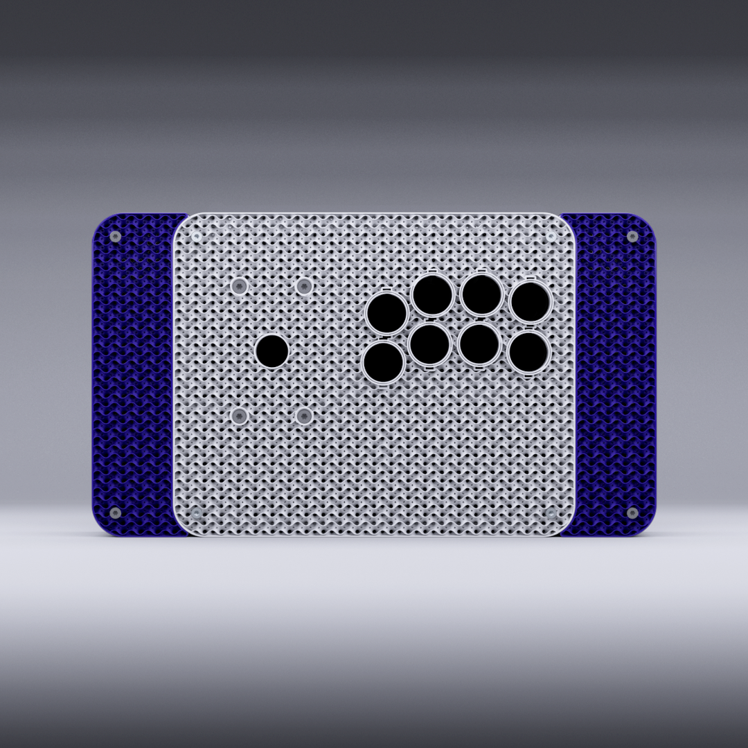 Podium V2 Fight Stick KIT - White Body / Purple Wings