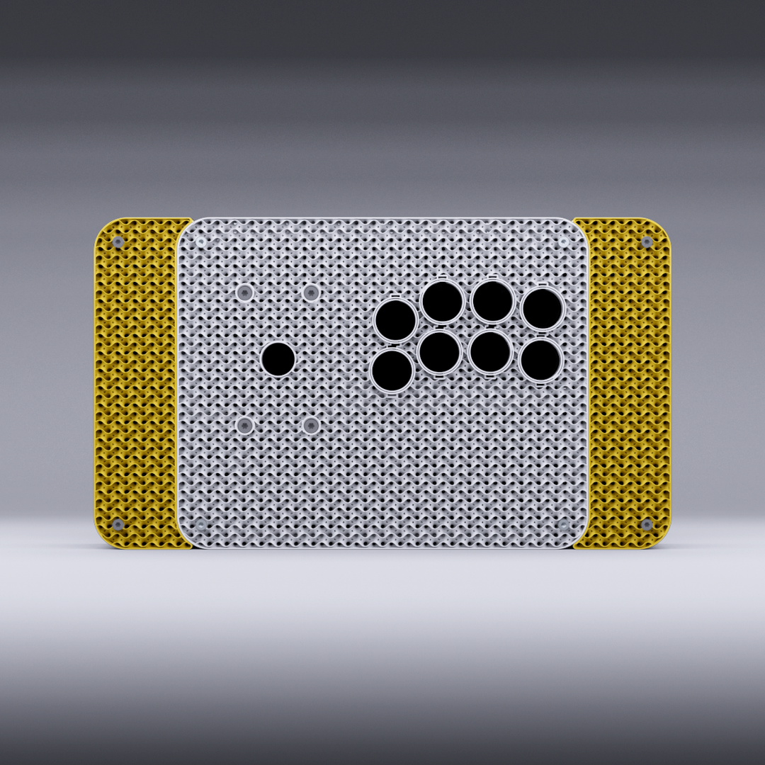 Podium V2 Fight Stick KIT - White Body / Yellow Wings