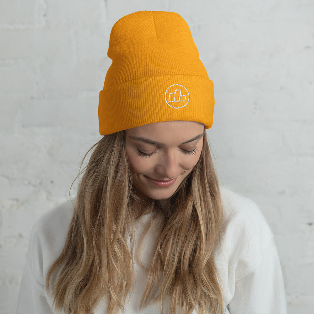 TopStep Podium Cuffed Beanie - White Embroidery
