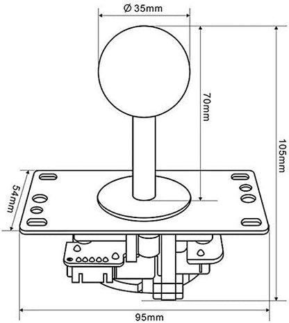 Topstepgg Sanwa JLF Joystick White | TopStep.GG – TopStepGG